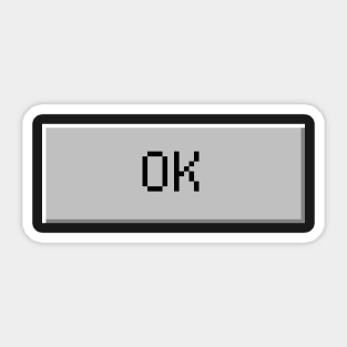 OK – Vaporwave Aesthetic Button Sticker